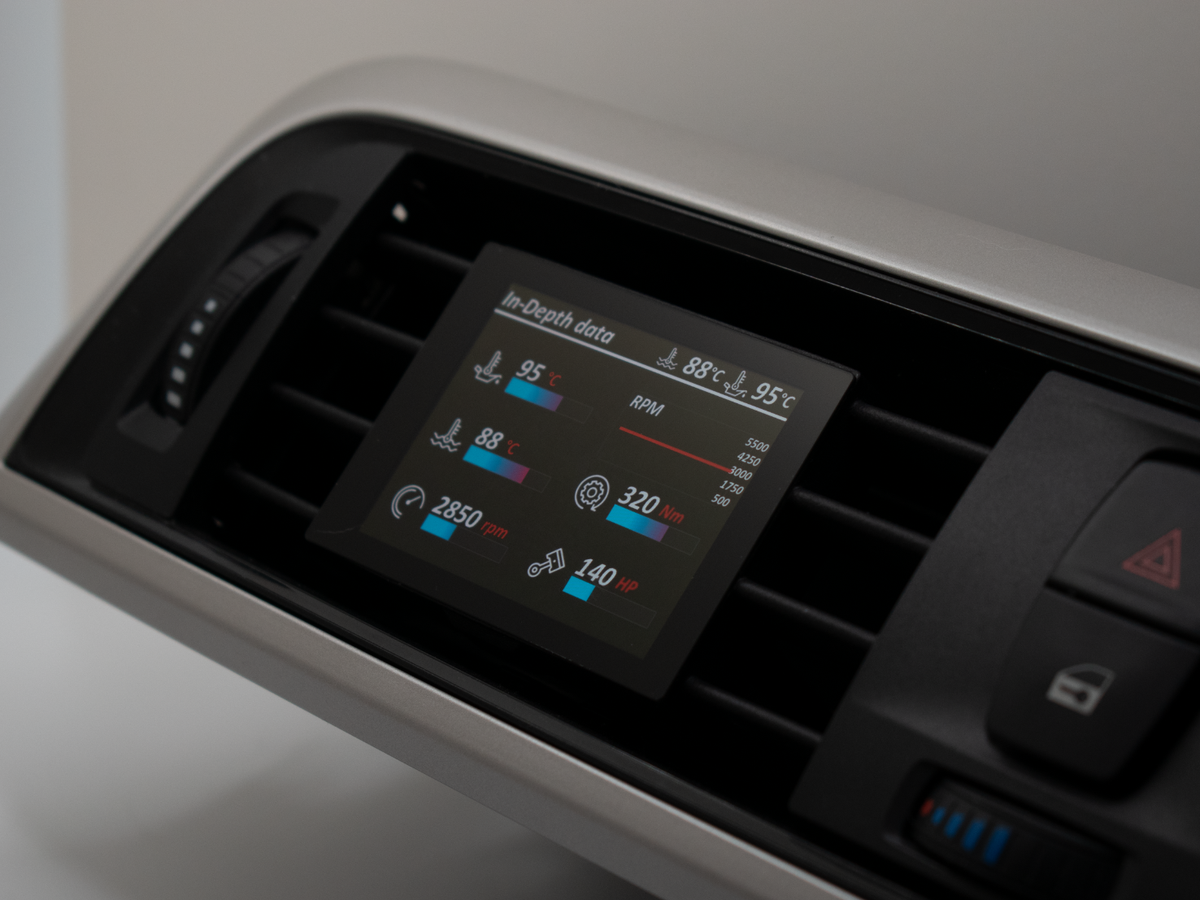 Datendisplay BMW 3er 4er F3X F30 F80 F82 F83 ECKIG